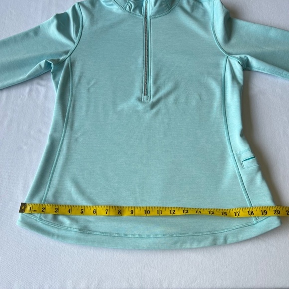 Lucy athletic 1/2 zip pullover with raised collar and long sleeves w/thumb hole - Picture 5 of 11